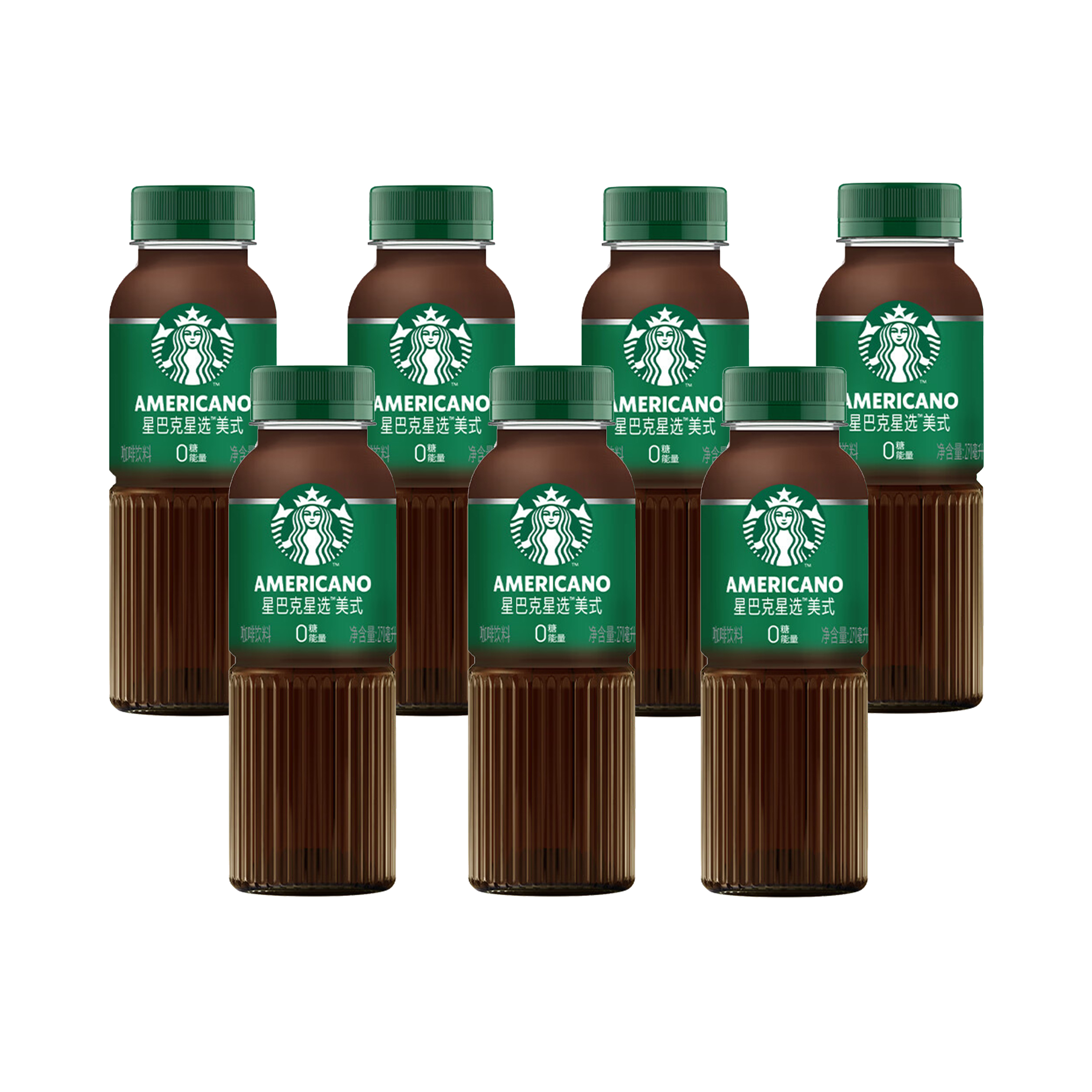 星巴克星选咖啡饮料270ml瓶装（7瓶装）经典美式味